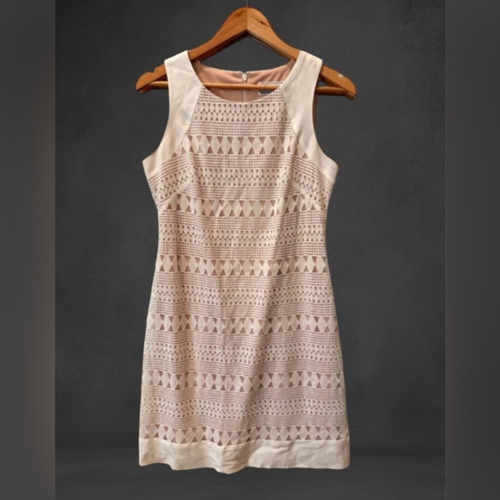 J Howard White and Pink Lace Dress Women's‎ Size 6